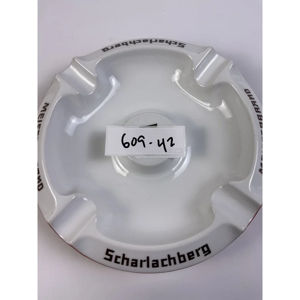 Vintage‎ Scharlachberg Meisterbrand Ceramic Ashtray German Beer Stein Motif